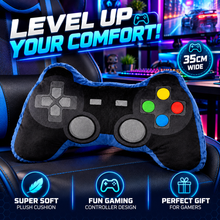 Load image into Gallery viewer, Puckator Plush Gaming Controller Cushion – Soft Gamer Pillow &amp; Novelty Gift – 35cm