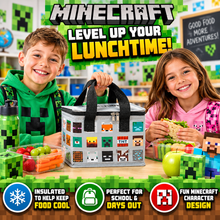Load image into Gallery viewer, Minecraft Insulated Lunch Cooling Bag – Kids &amp; Adults | Recycled RPET | Compact Lunch Box Bag