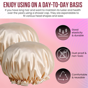 Glamza Luxury Shower Caps – Stylish, Comfortable &amp; Waterproof