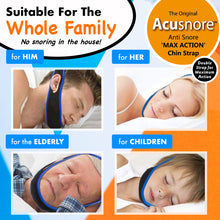 Load image into Gallery viewer, The Original Acusnore Anti Snore Double Support &quot;Max Action&quot; Chin Strap