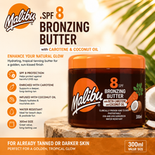 Load image into Gallery viewer, Malibu SPF 8 Bronzing Butter with Carotene &amp; Coconut – 300ml