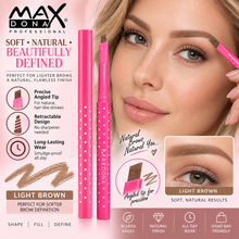 Load image into Gallery viewer, Maxdona Professional Retractable Eyebrow Pencil - Pink | Precision &amp; Long-Lasting Eyebrow Definition | Free UK Postage