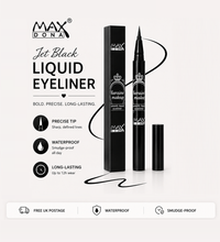 Load image into Gallery viewer, Maxdona Jet Black Waterproof Liquid Eyeliner | Long-Lasting Precision | Free UK Postage