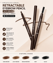 Load image into Gallery viewer, Professional Retractable Eyebrow Pencil with Brush – Free UK Postage