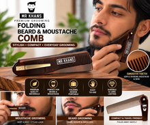Load image into Gallery viewer, Mr Khan's Flip Moustache Comb