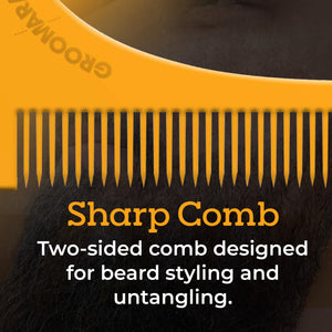 "The Groomarang™" Beard Shaping and Beard Styling Comb