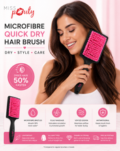 Load image into Gallery viewer, Miss Pouty Large Microfibre Quick Dry Hair Brush – Fast Drying &amp; Scalp Care in One