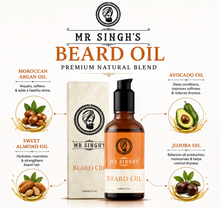 Load image into Gallery viewer, Mr Singh's Beard Oil 100ml – Premium Natural Blend for a Softer, Healthier Beard – Free UK Delivery