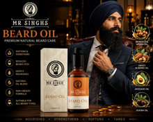 Load image into Gallery viewer, Mr Singh's Beard Oil 100ml – Premium Natural Blend for a Softer, Healthier Beard – Free UK Delivery