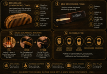 Load image into Gallery viewer, Mr Singh’s 3 Piece Beard Grooming Kit – 100ml Beard Oil, Sandalwood Comb &amp; Foldable Moustache Comb – Free UK Delivery