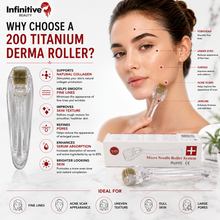 Load image into Gallery viewer, Premium 200 Titanium Derma Roller – Fine Individual Needles - Free Delivery