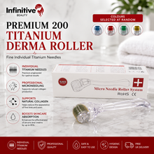 Load image into Gallery viewer, Premium 200 Titanium Derma Roller – Fine Individual Needles - Free Delivery