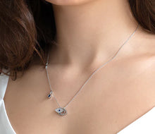 Load image into Gallery viewer, Diamond Style London - Multi Charm Evil Eye Pendant (Item code: Multieyepen)