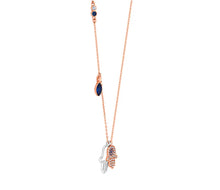 Load image into Gallery viewer, Diamond Style London - Multi Charm Hamsa Hand Pendant in Rose (Item code: Multihamsapenrose)