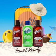 Load image into Gallery viewer, Malibu 3 Pack 100ml - SF4 Bronze Tanning Oil, Aloe Vera After Sun &amp; Fast Tanning Oil