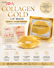 Load image into Gallery viewer, Miss Pouty 24K Gold Collagen &amp; Hyaluronic Lip Masks – Deep Hydration &amp; Plumping | Free UK Delivery
