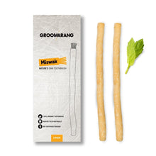 Load image into Gallery viewer, Groomarang Activated Teeth Whitening Charcoal Powder, Bamboo Toothbrush &amp; Miswak Twin Pack