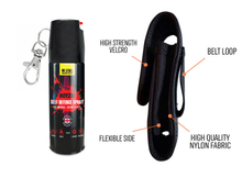 Load image into Gallery viewer, Noyzie Self Defence Spray Keychain 15ml – UK Legal Personal Safety Spray with Red Dye &amp; UV Marker &amp; Optional Carry Pouch