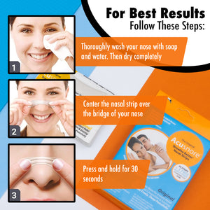 Acusnore Anti Snore 'Breathe Better' Nasal Strips