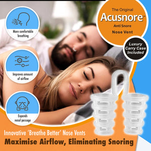 Acusnore Air Flow Nose Vents - Stop Snoring & Breathe Better | Free UK Delivery