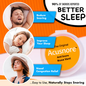 Acusnore Air Flow Nose Vents - Stop Snoring & Breathe Better | Free UK Delivery