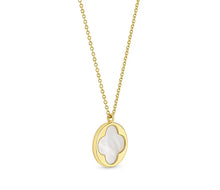 Load image into Gallery viewer, Diamond Style London - Pearl Clover Pendant in Gold plating (Item code: Pearlcloverpengold)