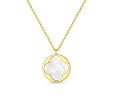 Load image into Gallery viewer, Diamond Style London - Pearl Clover Pendant in Gold plating (Item code: Pearlcloverpengold)