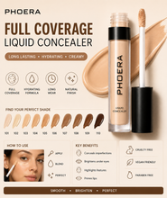 Load image into Gallery viewer, Phoera Concealer Full Coverage Liquid – Flawless, Long-Lasting &amp; Hydrating – Free UK Delivery