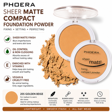 Load image into Gallery viewer, PHOERA Sheer Matte Compact Foundation Powder – Free UK Delivery