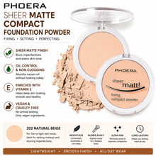 Load image into Gallery viewer, PHOERA Sheer Matte Compact Foundation Powder – Free UK Delivery