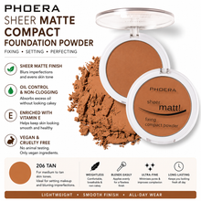 Load image into Gallery viewer, PHOERA Sheer Matte Compact Foundation Powder – Free UK Delivery