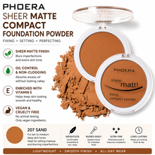 Load image into Gallery viewer, PHOERA Sheer Matte Compact Foundation Powder – Free UK Delivery