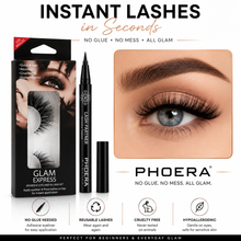 Load image into Gallery viewer, Phoera Glam Express Adhesive Eyeliner &amp; Lash Kit – Quick &amp; Effortless Application