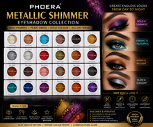 Load image into Gallery viewer, Phoera Shimmer Eyeshadow – Long-Lasting Metallic Formula | Free UK Postage
