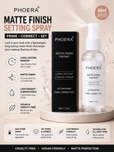 Load image into Gallery viewer, Phoera Matte Finish Setting Spray 50ml – Long-Lasting, Lightweight &amp; Breathable - Free Delivery