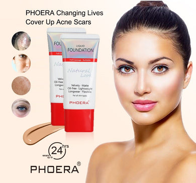 Phoera Natural Look Velvety Foundation 30ml – 1 or 2 Pack – Free UK Delivery