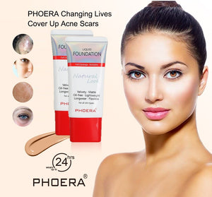 Phoera Natural Look Velvety Foundation 30ml – 1 or 2 Pack – Free UK Delivery