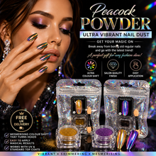 Load image into Gallery viewer, Peacock Powder Ultra Vibrant Nail Dust