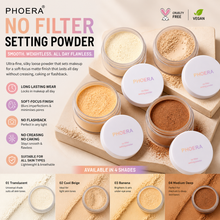 Load image into Gallery viewer, PHOERA No Filter Setting Powder – Smooth &amp; Weightless for All-Day Wear | Free UK Postage