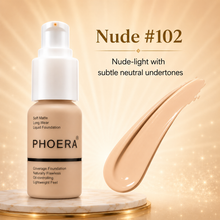 Load image into Gallery viewer, Phoera Foundation Full Coverage Flawless Matte Liquid Foundation - 1 or 2 Pack - Free Delivery