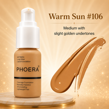 Load image into Gallery viewer, Phoera Foundation Full Coverage Flawless Matte Liquid Foundation - 1 or 2 Pack - Free Delivery