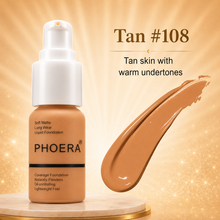 Load image into Gallery viewer, Phoera Foundation Full Coverage Flawless Matte Liquid Foundation - 1 or 2 Pack - Free Delivery