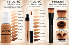Load image into Gallery viewer, Perfect Base 1 - Phoera 3-Piece Makeup Kit with Foundation, Concealer &amp; Brush – Free UK Delivery