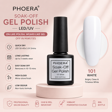 Load image into Gallery viewer, Phoera Soak-Off Gel Polish 8ml | Long-Lasting LED &amp; UV Gel Nail Polish