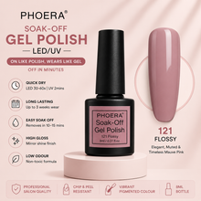 Load image into Gallery viewer, Phoera Soak-Off Gel Polish 8ml | Long-Lasting LED &amp; UV Gel Nail Polish
