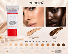 Load image into Gallery viewer, Phoera Foundation Full Coverage Flawless Matte Liquid Foundation Tube - 1 or 2 Pack - Free Delivery
