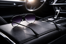 Load image into Gallery viewer, Quay Australia High Key Mini Sunglasses - Black Frame with Black Fade Lense