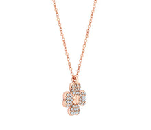 Load image into Gallery viewer, Diamond Style London - Reverse Flower Necklace with Crystals in rose gold (Item code: Reverseflowerneckrose)