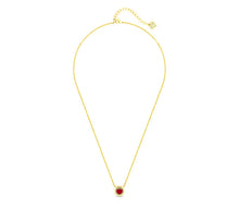 Load image into Gallery viewer, Diamond Style London - Round Pendant Small with Red enamel in yellow gold (Item code: Roundpensmlgold)
