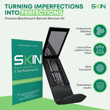 Load image into Gallery viewer, Skinapeel 5pc Blackhead and Blemish Removal Kit With Mirror and Case